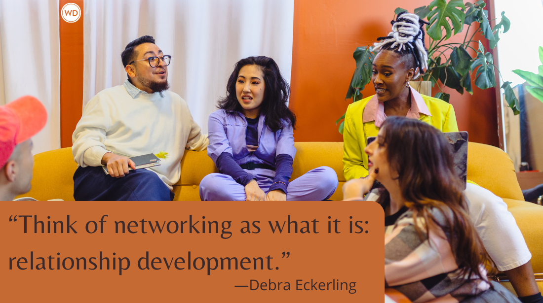 5 In-Person Networking Tips for Authors, by Debra Eckerling